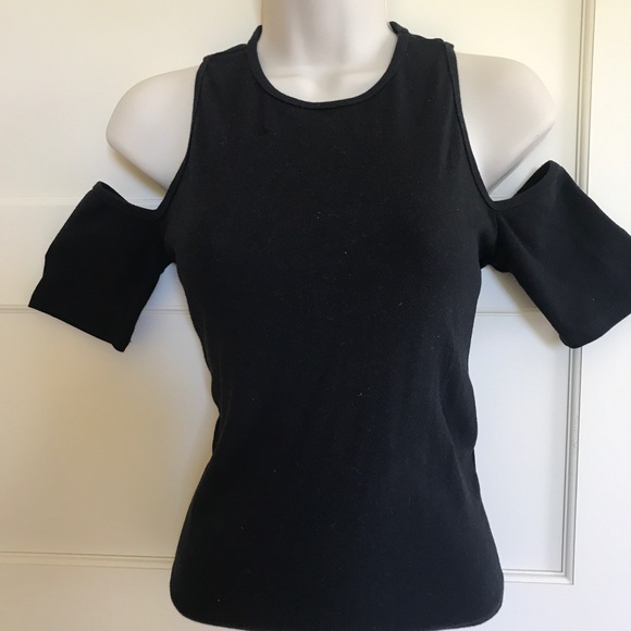 Black Cold Shoulder Top - Picture 5 of 5